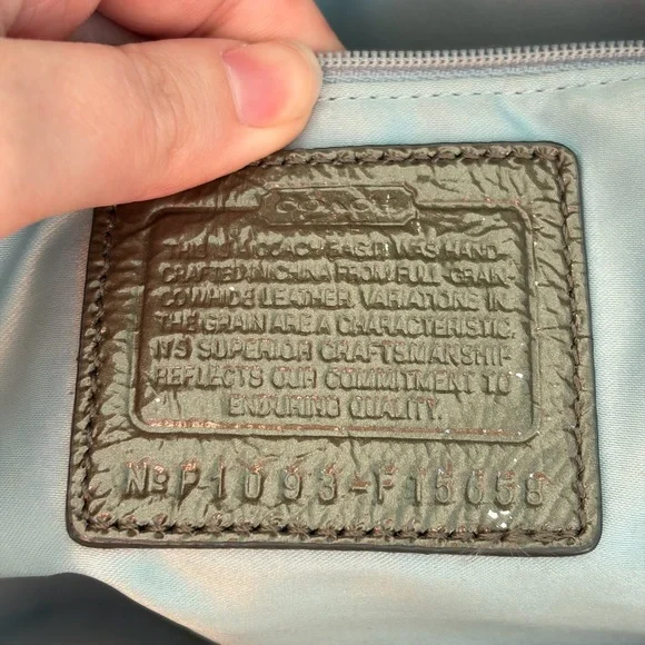 Olive Green Coach Signature Stitch Kisslock Shoulder Bag F15658 - Picture 10 of 11